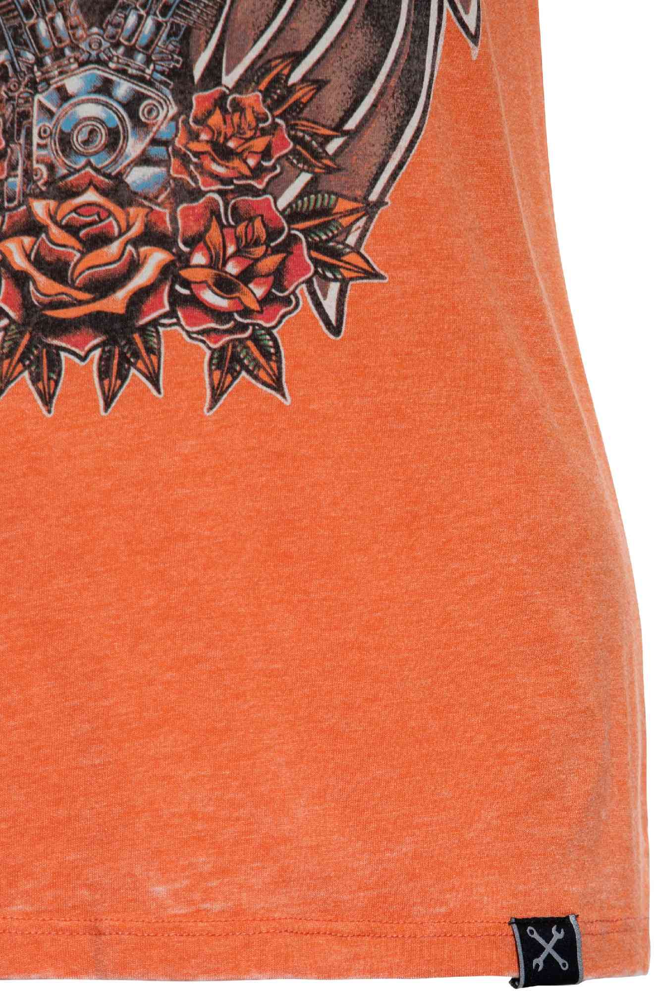 Queen Kerosin Wild & Free Damen T-Shirt orange 4XL Abbildung 4