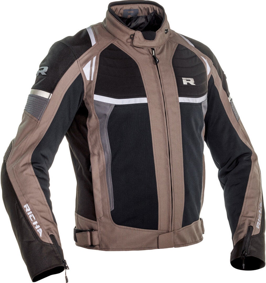 Richa Airstream-X waterproof Motorcycle Textile Jacket brown/black L Figure 1