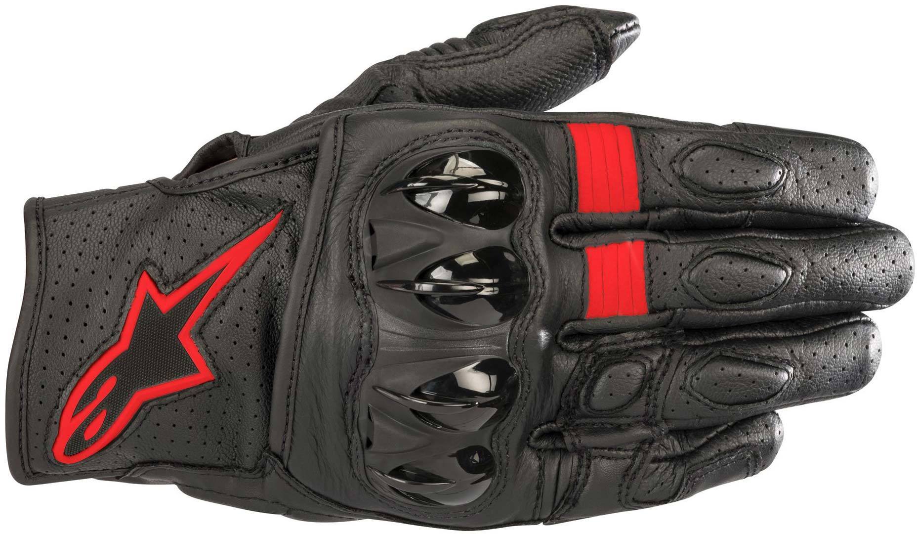 Alpinestars Celer V2 perforerede motorcykelhandsker sort/rød M Figur 1