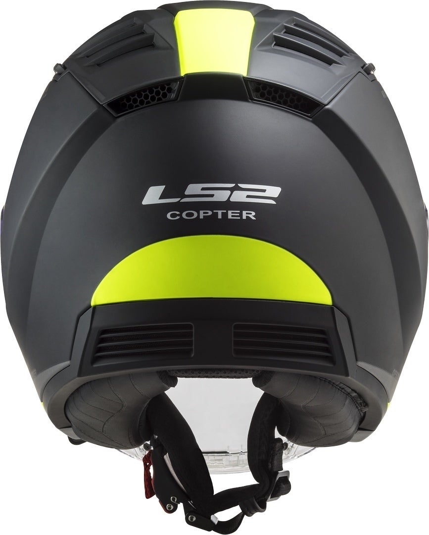 LS2 OF600 Copter II Urbane 제트 헬멧 검정/네온 옐로우 S (55/56) 그림 4