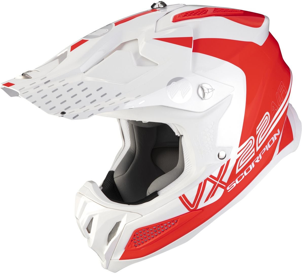 Scorpion VX-22 Air Ares Motorcross helm wit/rood M (57/58) Figuur 1