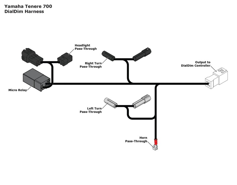 DENALI Adaptor de cablare Plug & Play DialDim - Yamaha Tenere 700 Figura 3