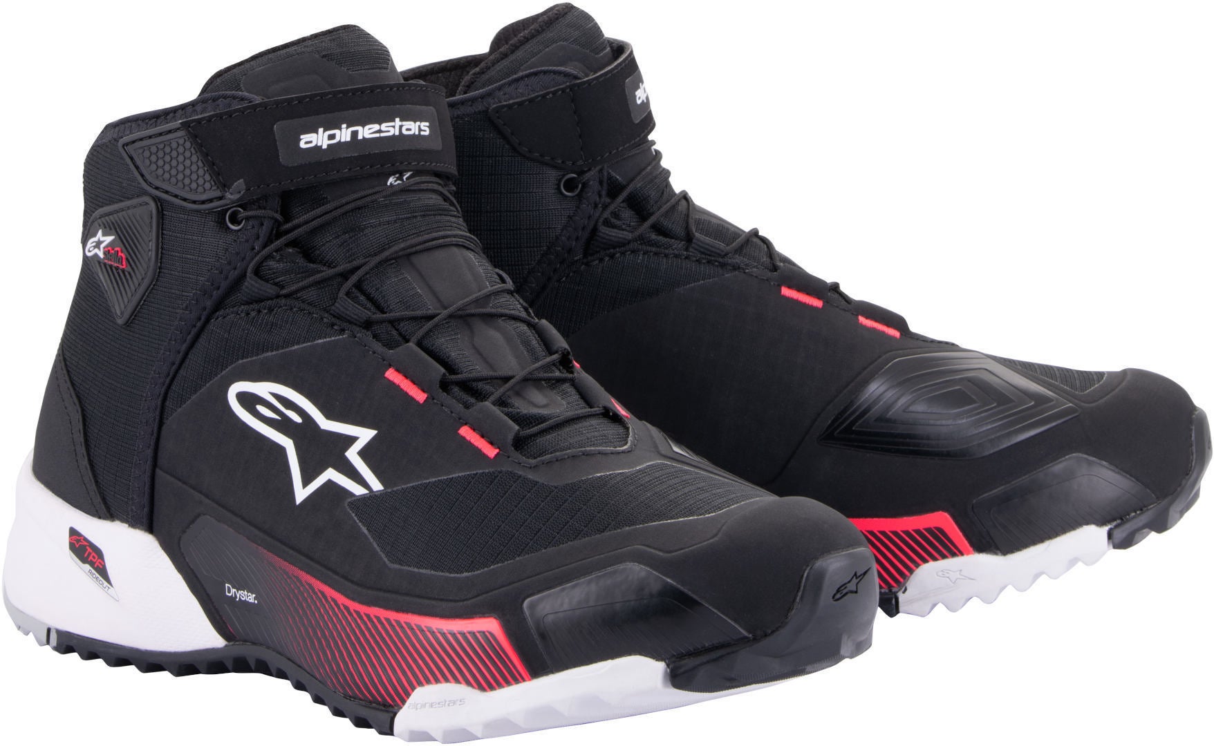 Alpinestars Stella CR-X Drystar 숙녀 오토바이 신발 검정/흰색/분홍색 7,5 (39) 그림 1
