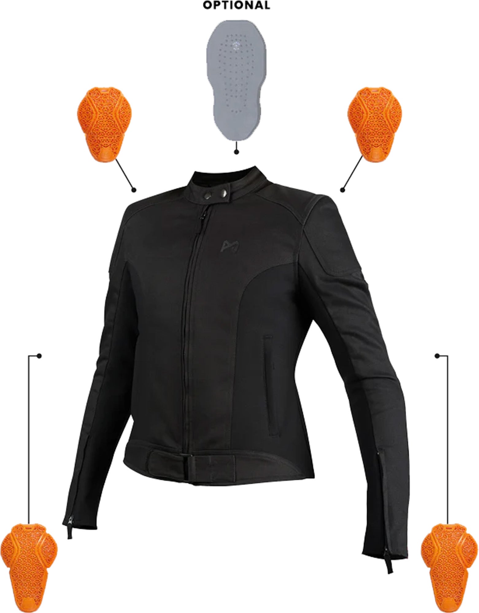 Pando Moto Luna Damer motorcykeltextiljacka 3XL Figur 4