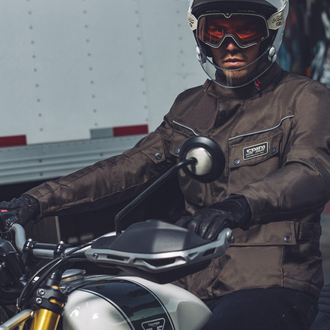 Spidi Originals Enduro Motorrad Textiljacke braun L Abbildung 10