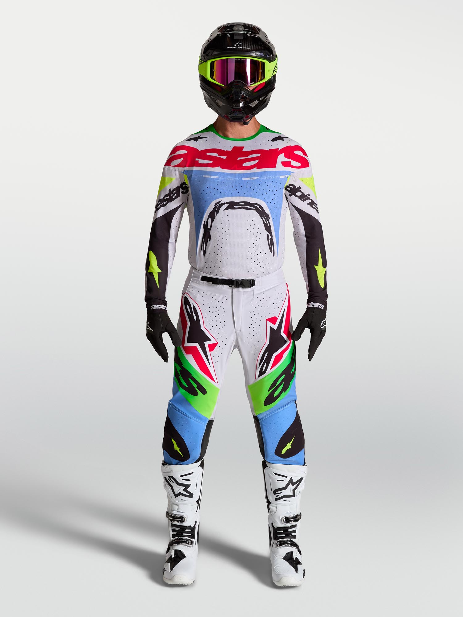 Alpinestars Supertech Dyna Motocross hlače vijolično/črno/zeleno 36 Slika 6
