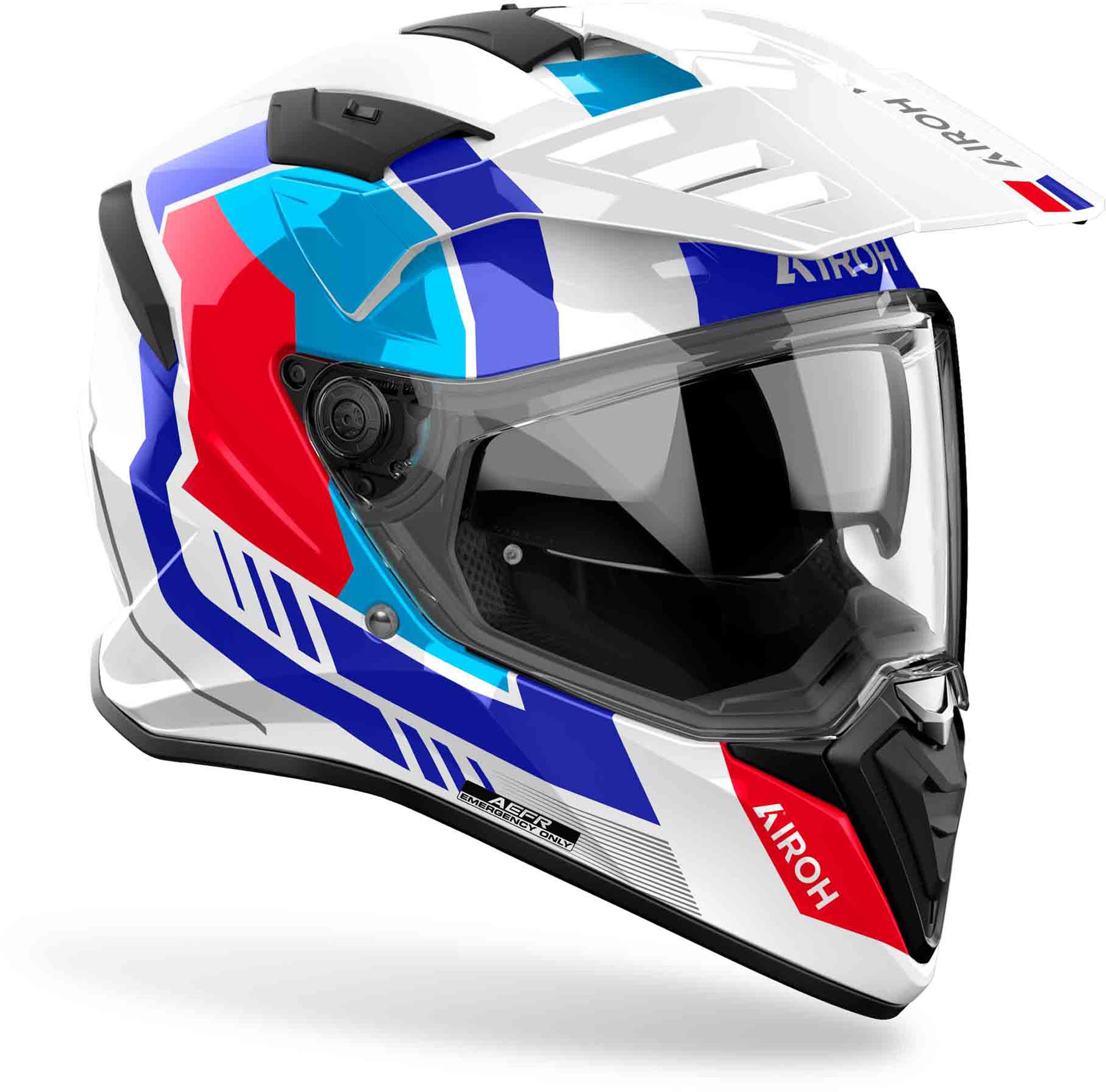 Airoh Band Horn Enduro Helmet white/blue/red S (55/56) Figure 2