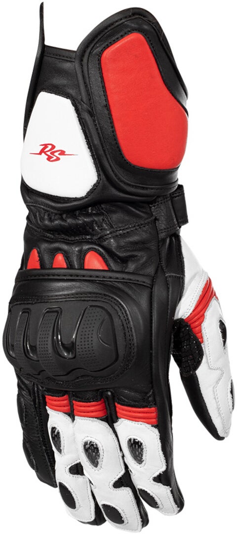 Rusty Stitches Marc Gants de moto Noir/Blanc/Rouge 3XL Figure 1