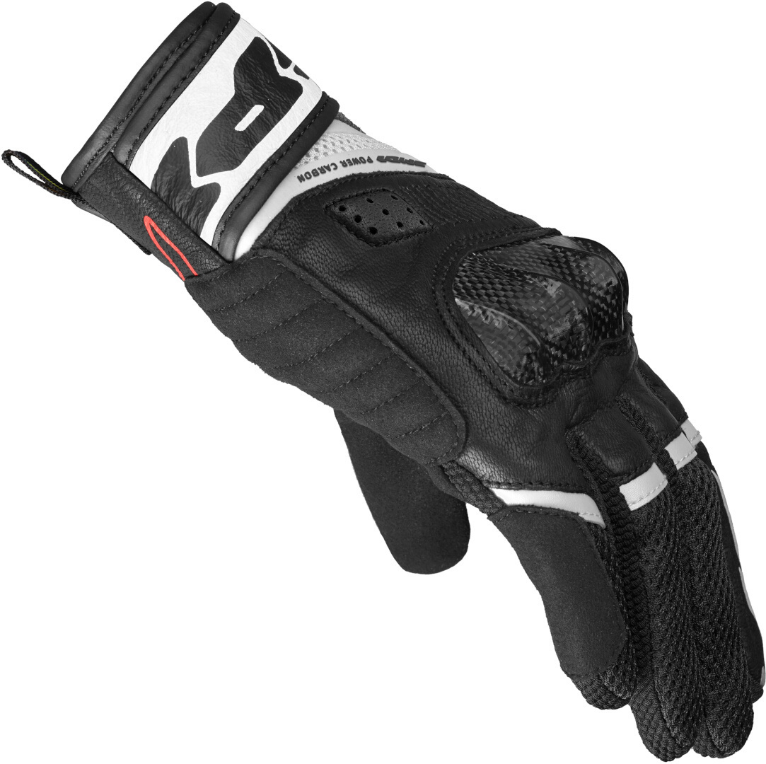 Spidi Power Carbon Motorcycle Gloves black/white L Figure 2