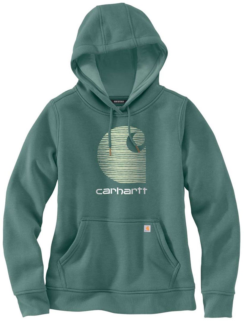 Carhartt Rain Defender Promo Damer Hættetrøje Grøn L Figur 1