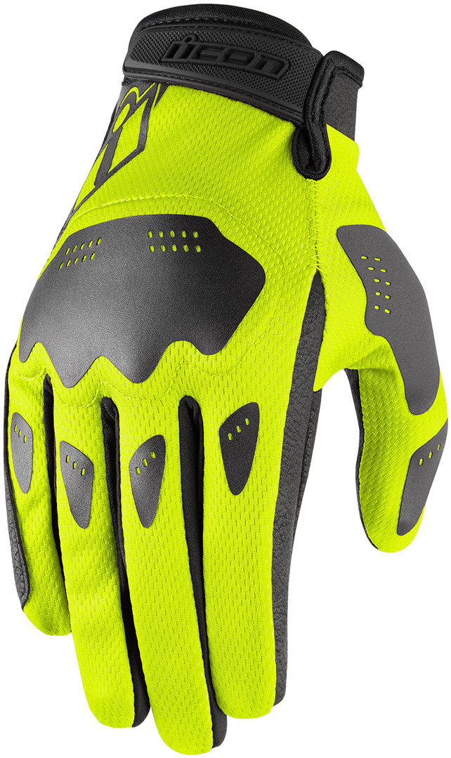 Icon Hooligan Gants de moto jaune M Figure 1