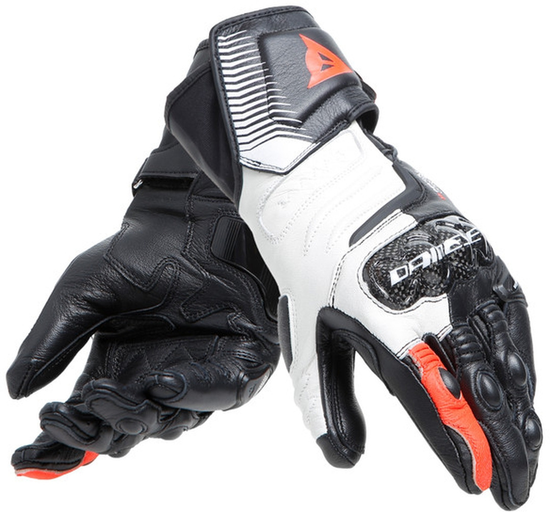 Dainese Carbon 4 Long Damer Motorcykel Handskar svart/vit/rött L Figur 1
