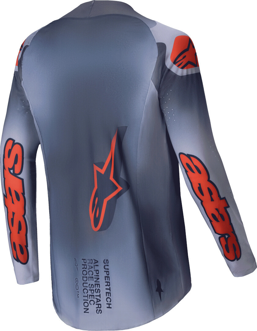 Alpinestars Supertech Lipan Motocross trøje grå/orange M Figur 2