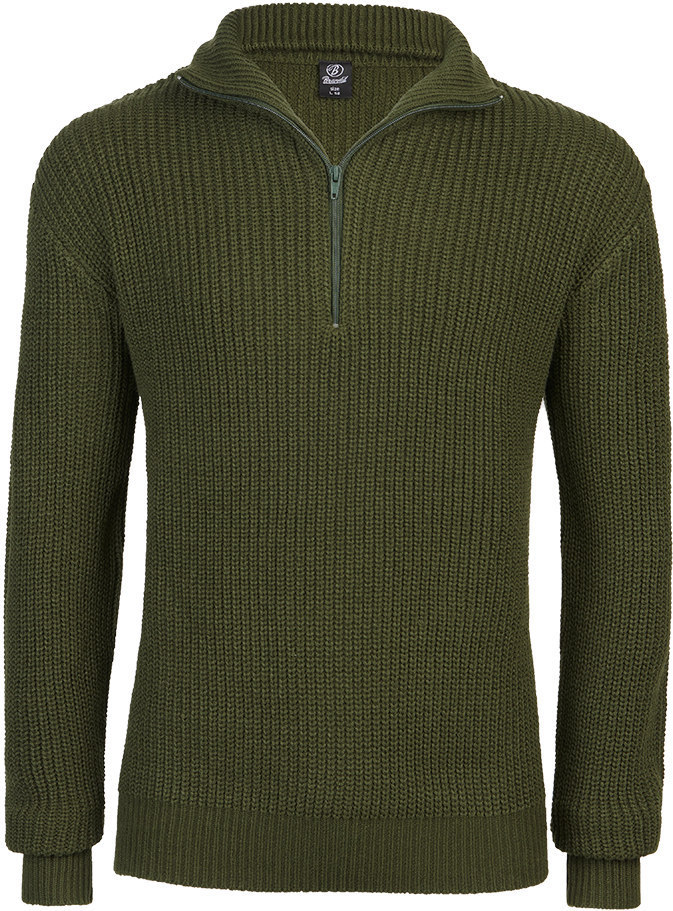 Brandit Marine Pullover Troyer olive S Figure 1