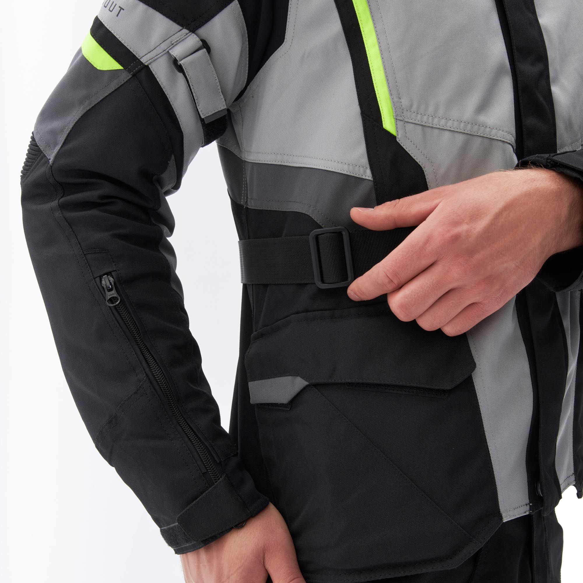 Side view of Rebelhorn Scout waterproof Motorcycle Textile Jacket