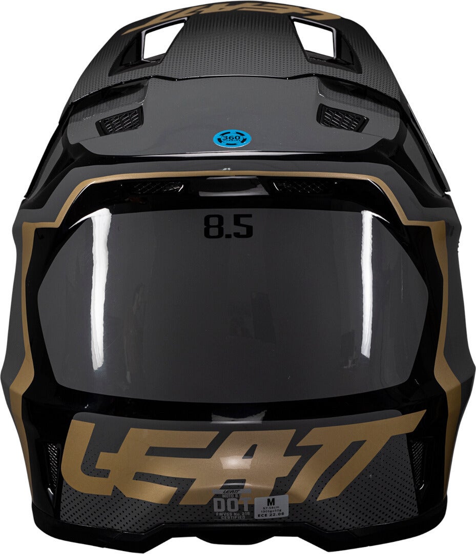 Side view of Leatt 8.5 2025 Motocross Helmet with Goggles