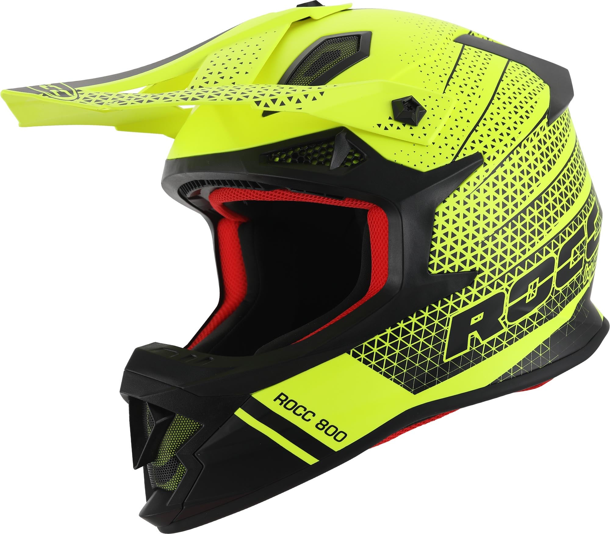 Rocc 800 Motocrosshelm Zwart mat/geel M (57/58) Figuur 1