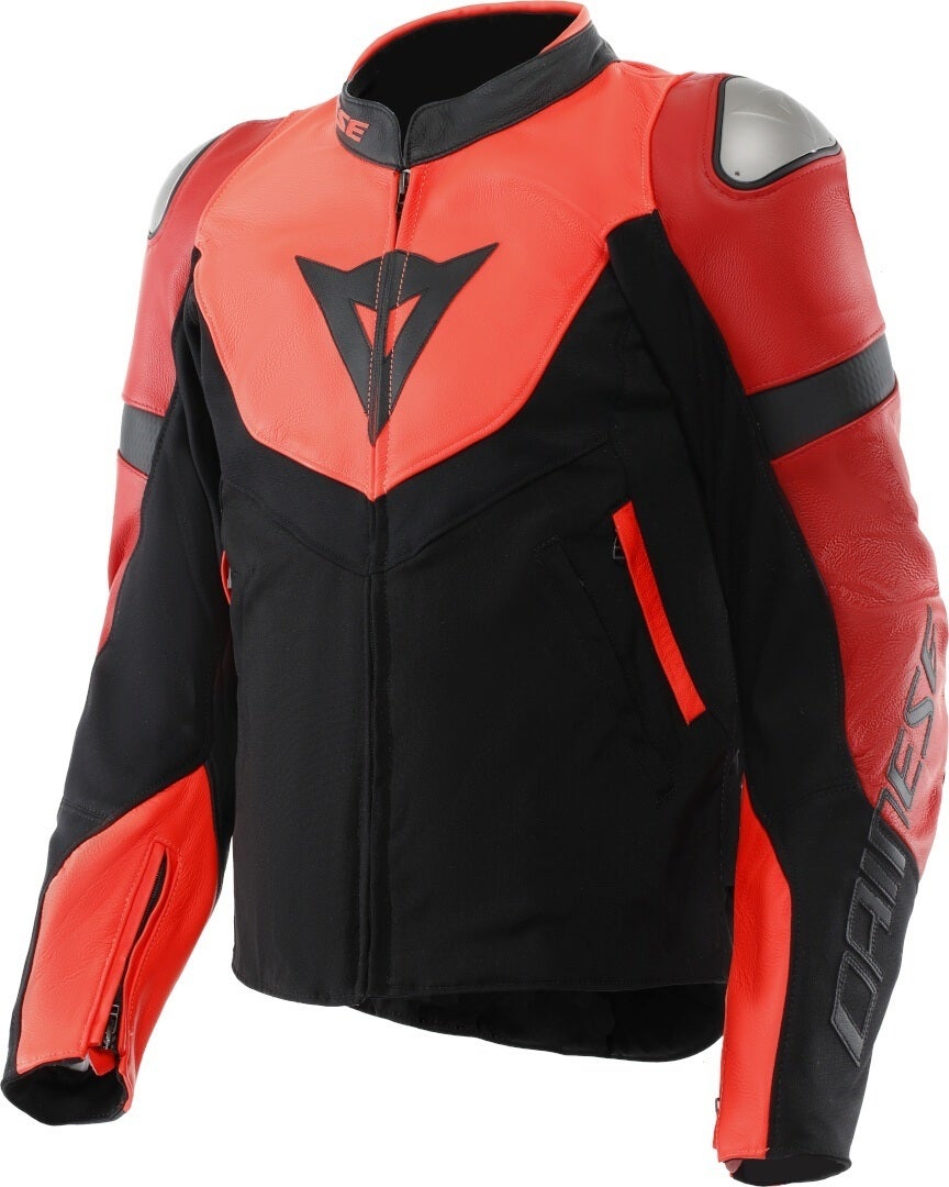 Dainese Iperattiva Motorcycle Leather/Textile Jacket red/black 52 Figure 1