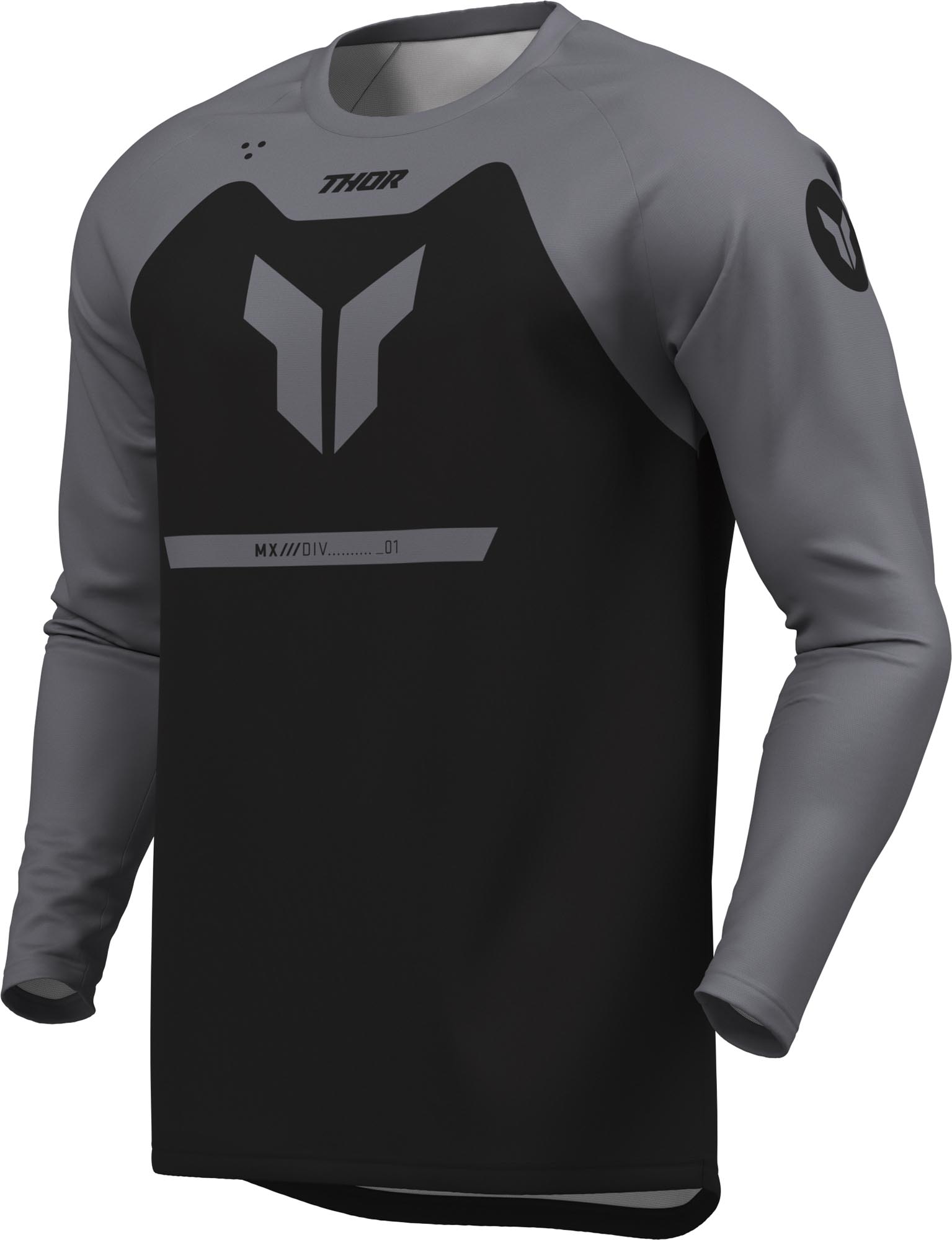 Thor Ridemode Menace Motocross Jersey schwarz/grau M Abbildung 1