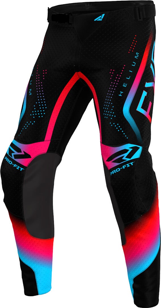 FXR Helium 2024 Motocross bukser sort/blå/rød 32 Figur 1