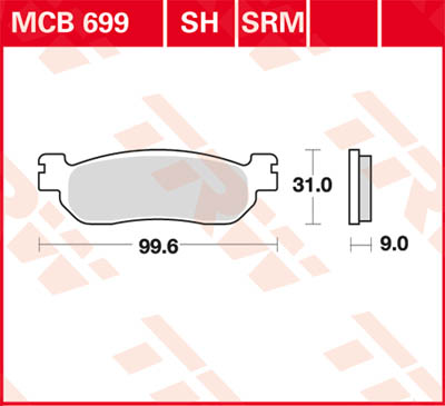 TRW Lucas Bremsbelag MCB699 Figura 1