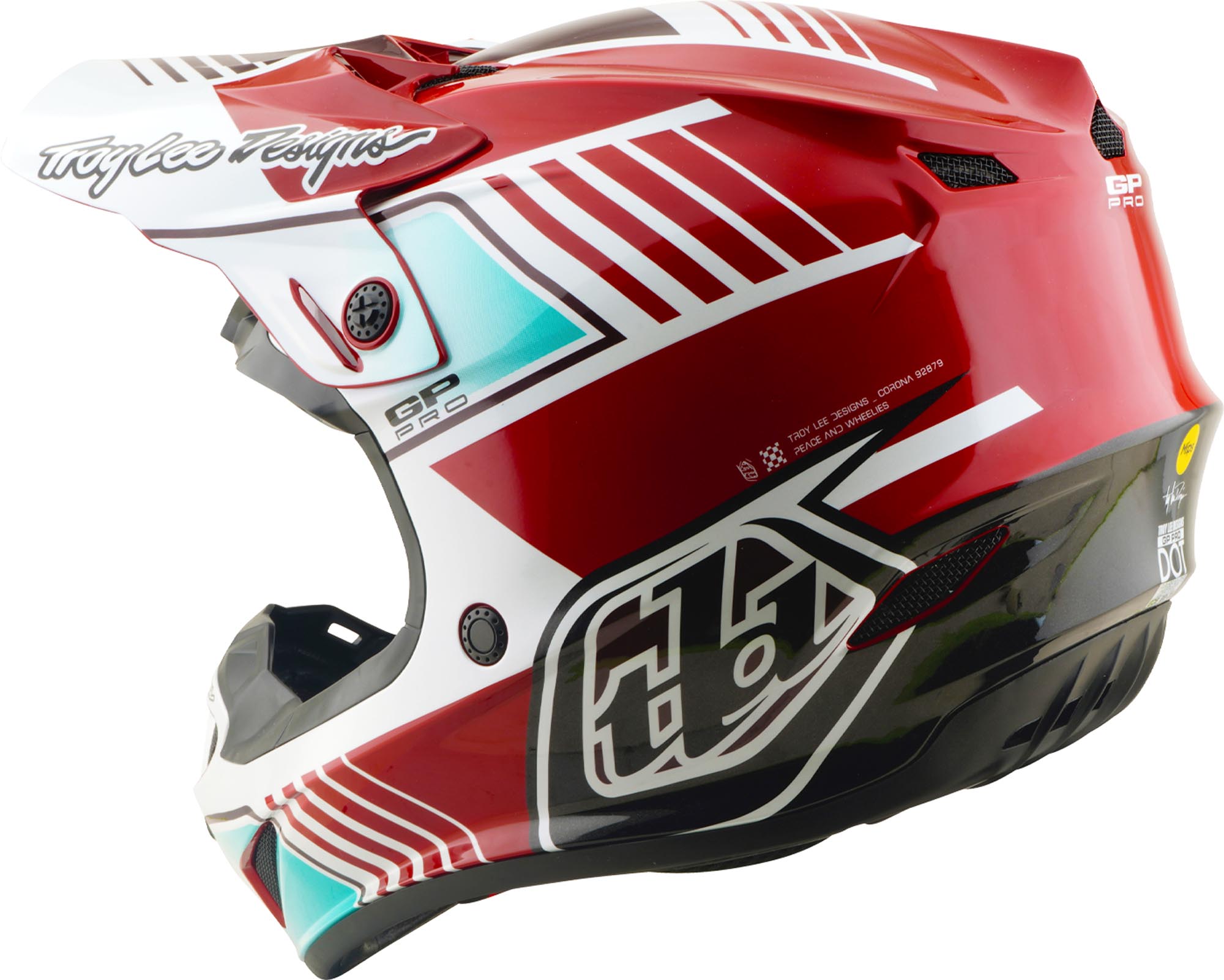 Troy Lee Designs GP Pro MIPS Segment Motocrosshelm rood/wit XL (60/61) Figuur 6