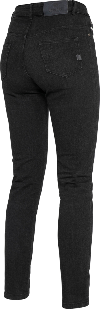 John Doe Jane High Mono XTM Damer Motorcykel Jeans svart 25/30 Figur 4