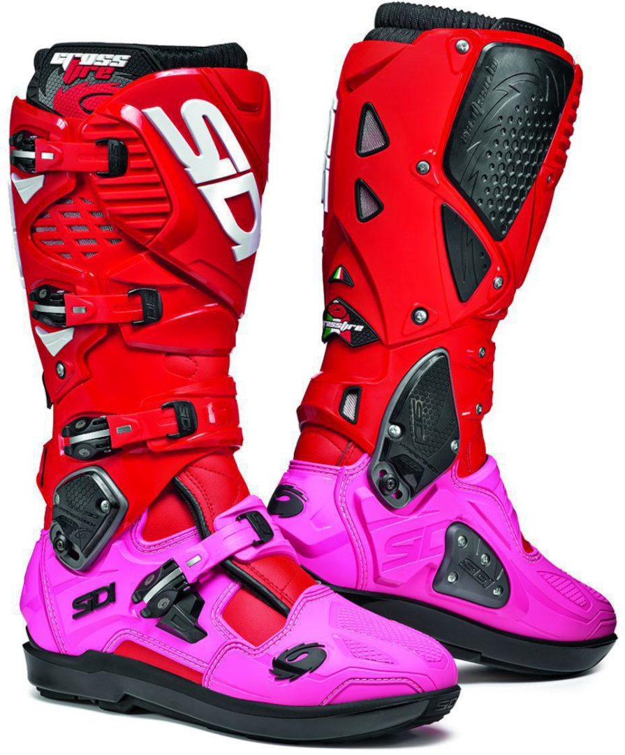 Sidi Crossfire 3 SRS Motocross Boots pink/red 44 Figure 1