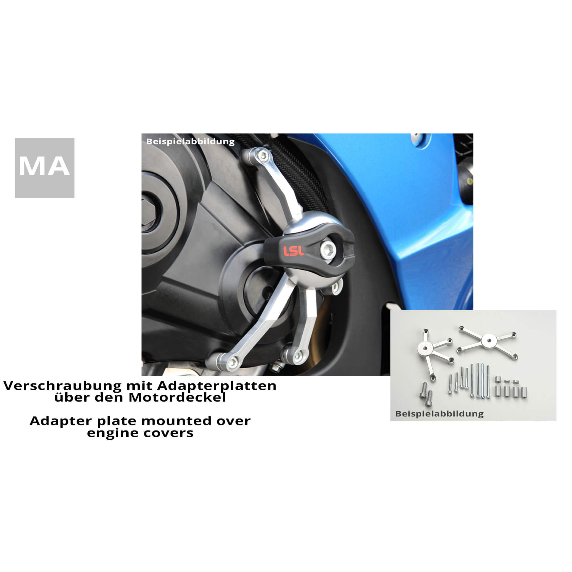 LSL Crash Pad® Anbaukit CBR 600 RR, 07-08 Figur 1