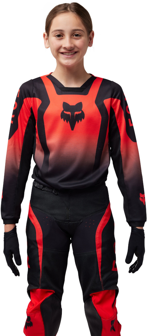 FOX 180 Lean Jugend Motocross Jersey rot YM Abbildung 3