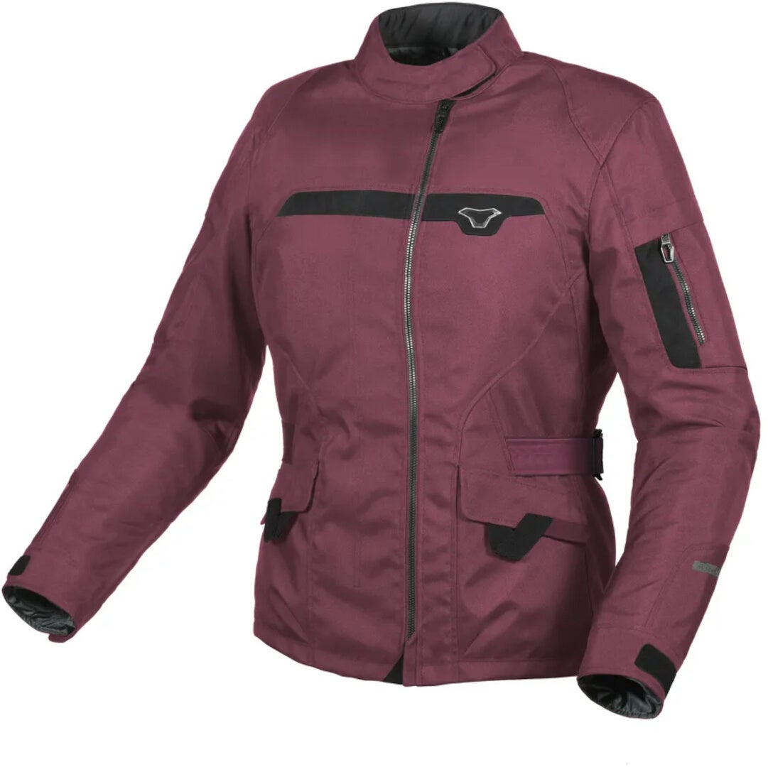 Macna Evora waterdichte dames motorfiets textiel jas Bordeauxrood S Figuur 1