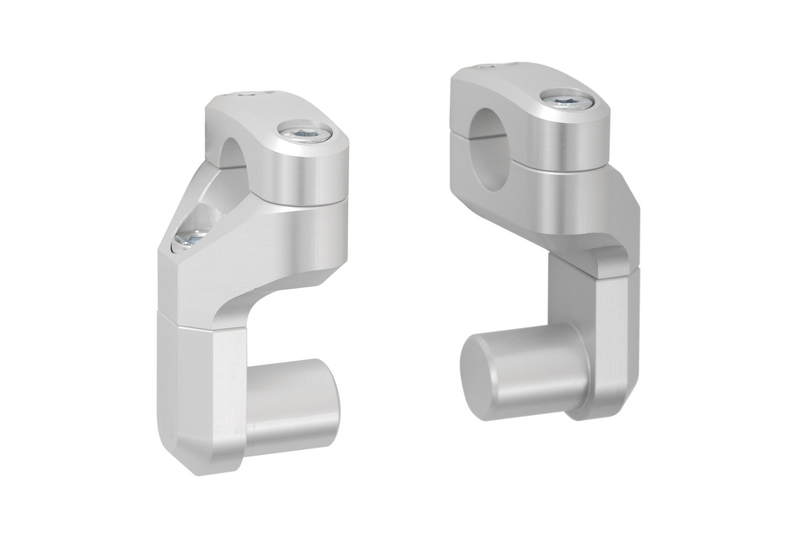 Spatele ghidon SW-Motech Vario pentru ghidon Ø 28 mm - Variabil sus/spate. Argintiu. Figura 1