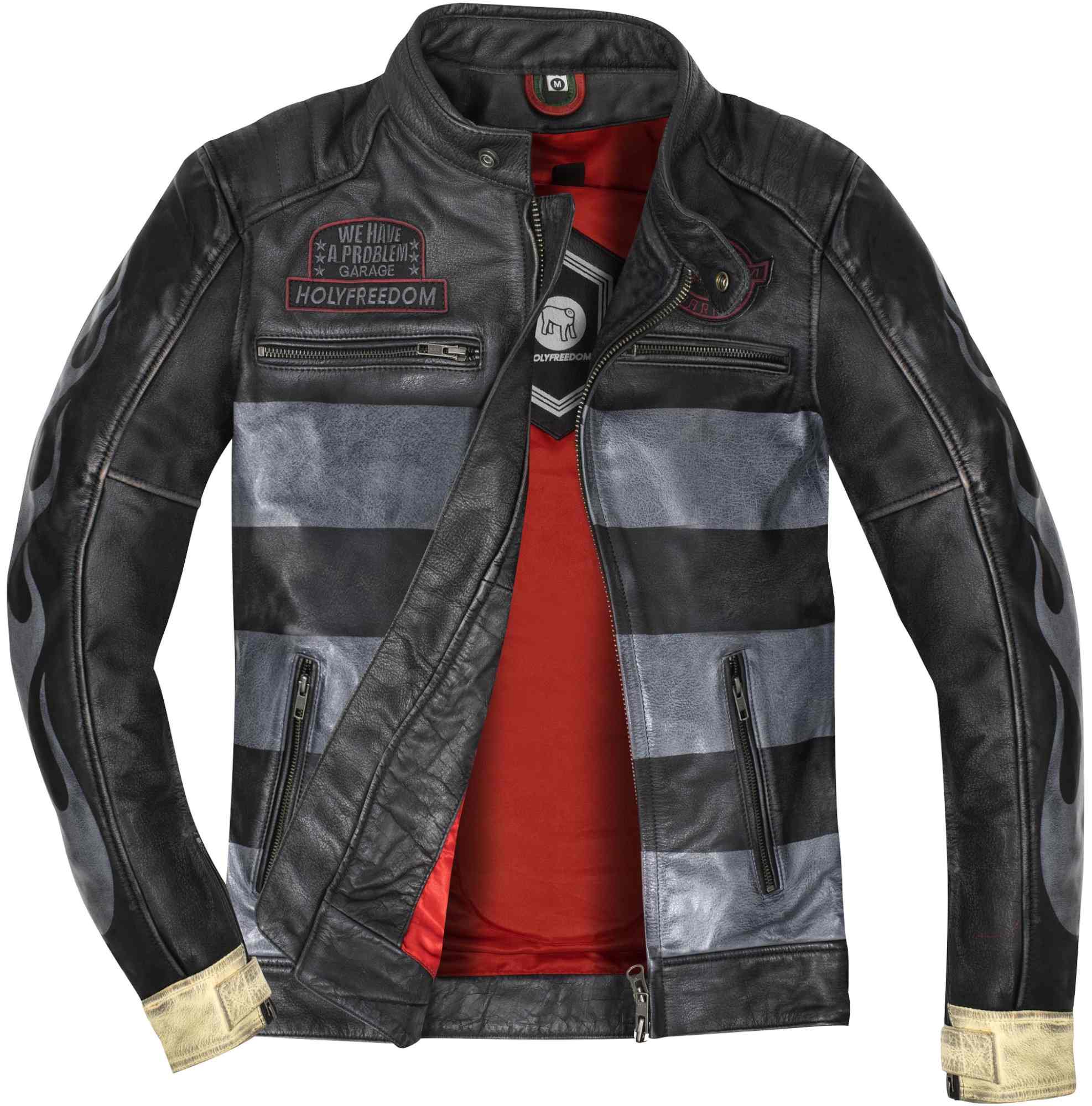 HolyFreedom Zero Inferno Motorcycle Leather Jacket S Figure 2