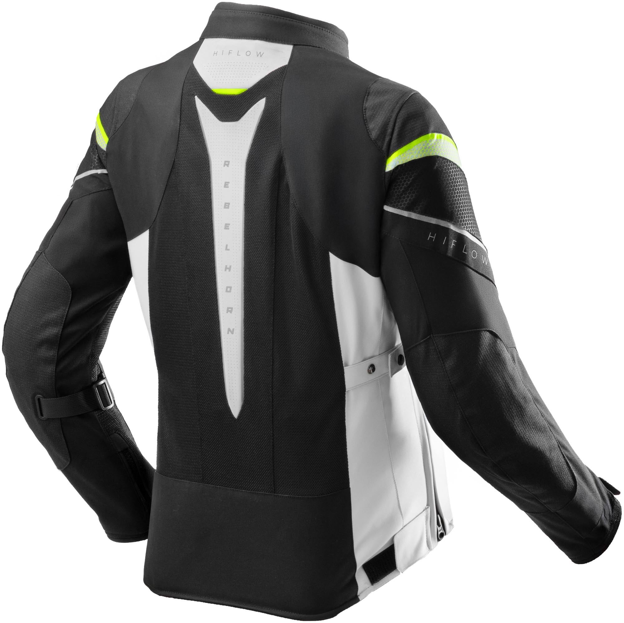 Rebelhorn Hiflow 5 vandtæt dame motorcykel tekstiljakke sort/grå/gul S Figur 2