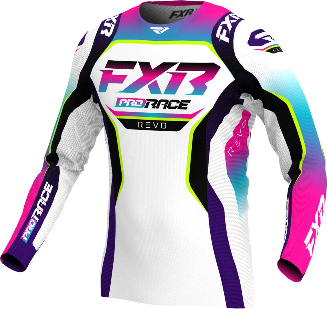 FXR Revo 2025 Motocross trøje sort/blå/pink M Figur 1