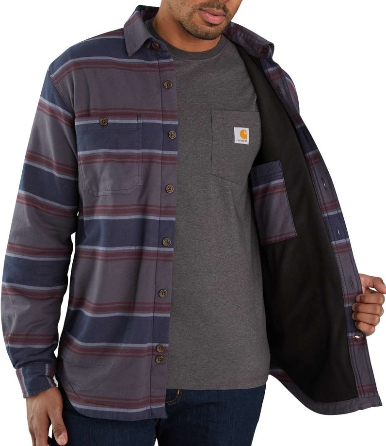 Carhartt Hamilton Fleece Lined camicia blu/viola M Figura 3