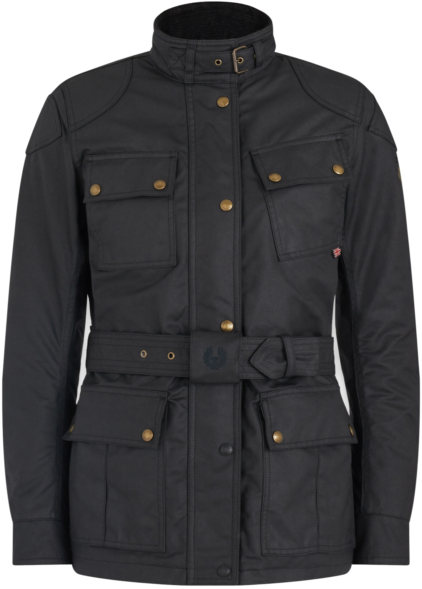 Belstaff Trialmaster Pro Dames Motorfiets Gewaxte Jas Zwart 40 Figuur 1