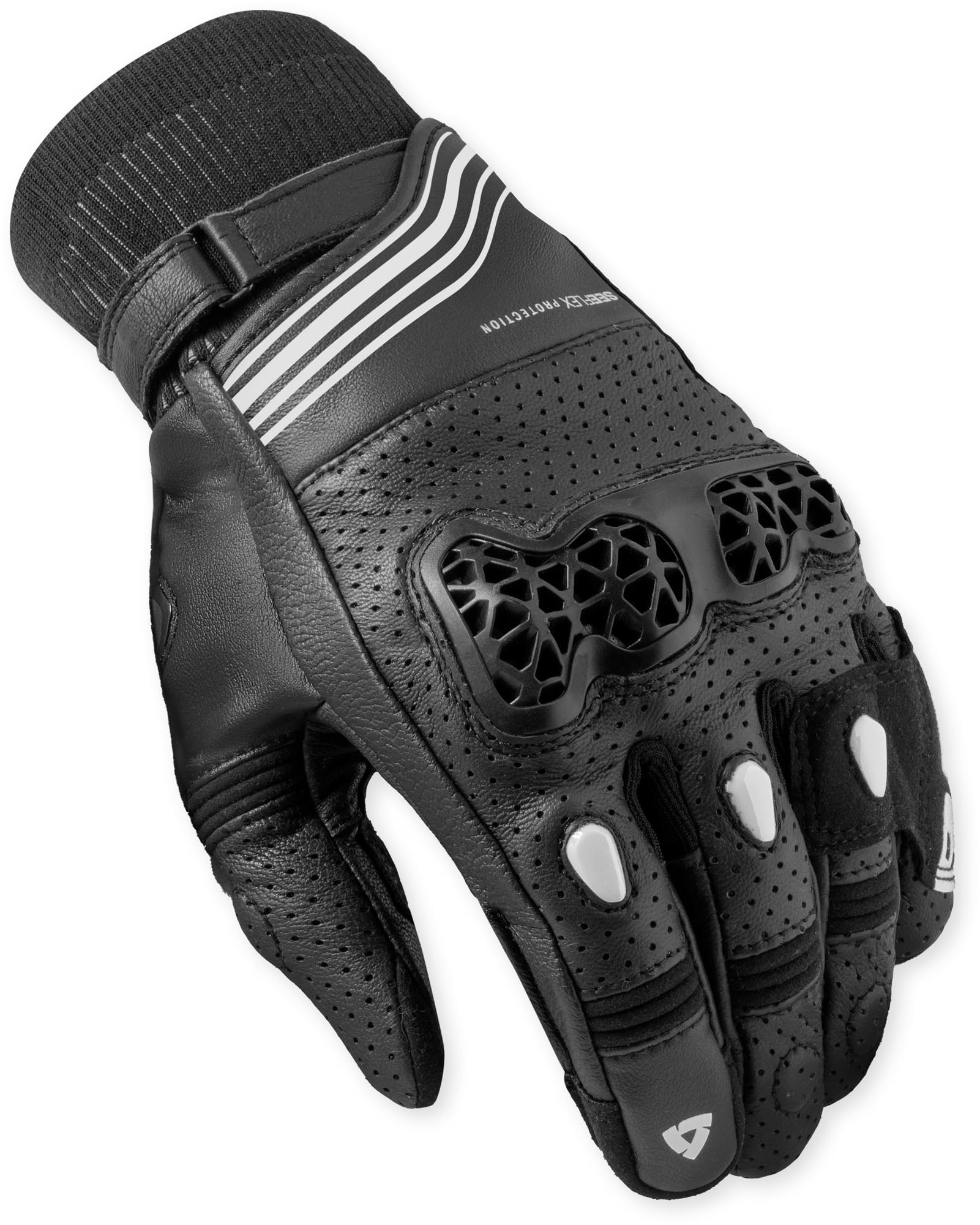Revit Positron perforated Motorcycle Gloves black/white M Figure 2