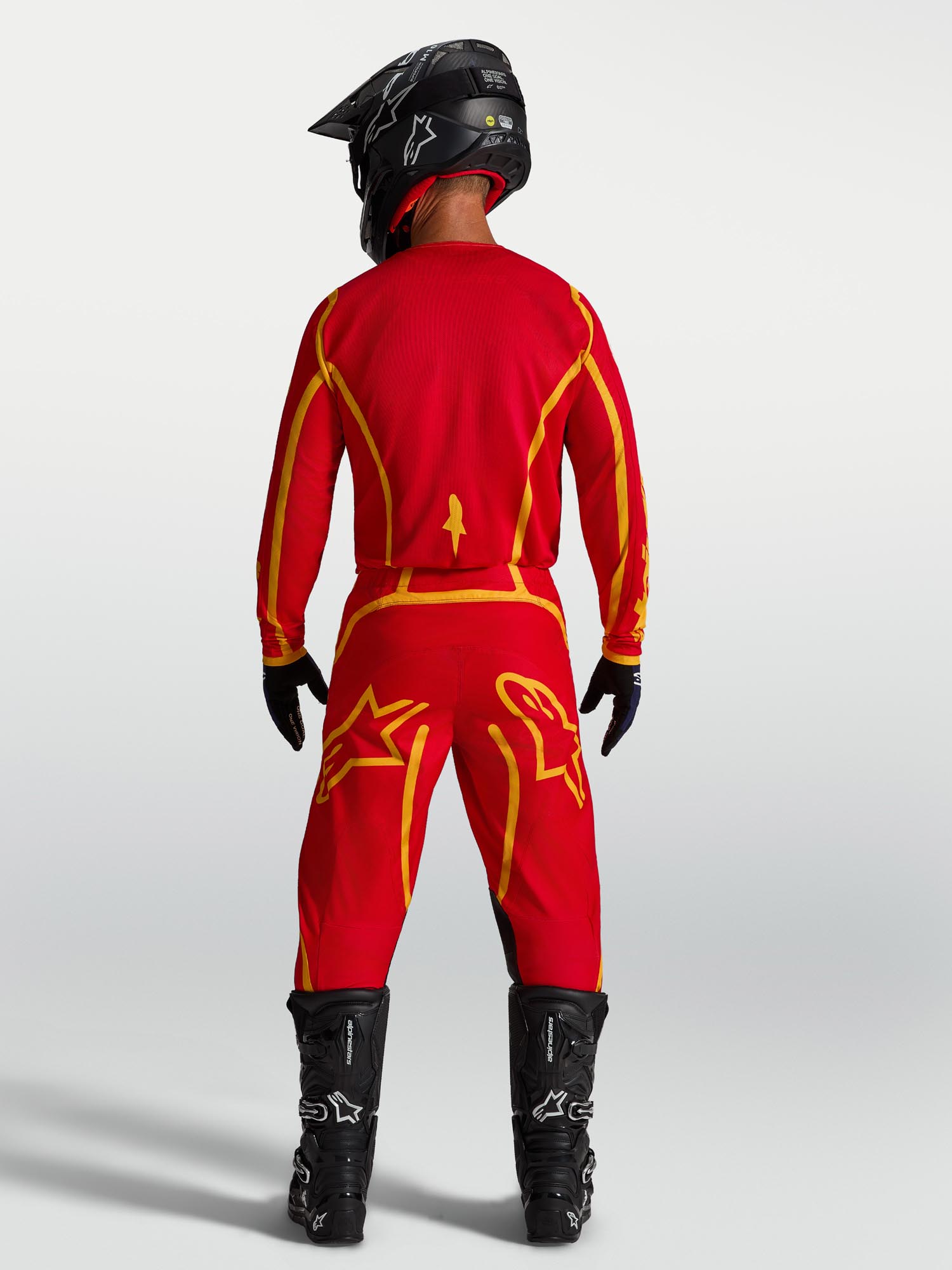 Alpinestars Fluid Apex V2 Motocross Jersey rot/gold M Abbildung 8