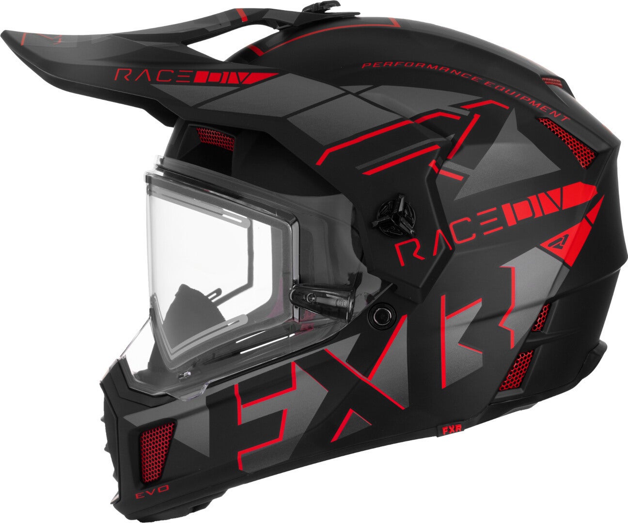 FXR Clutch X Evo Snowmobile Helmet black matt/red L (58/60) Figure 4