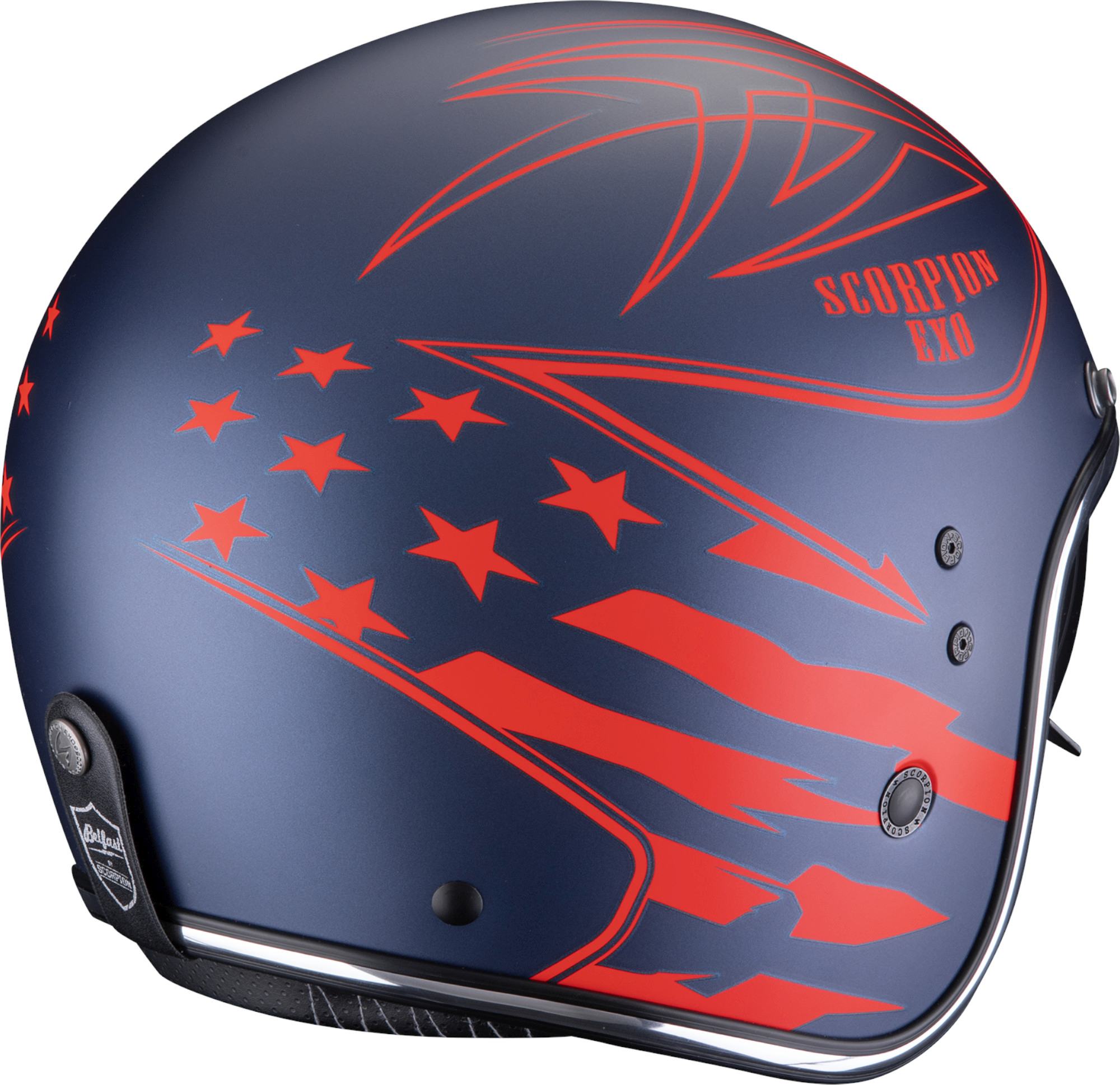 Scorpion Belfast Evo Dawg Kask otwarty niebieski/czerwony XL (60/61) Rysunek 3