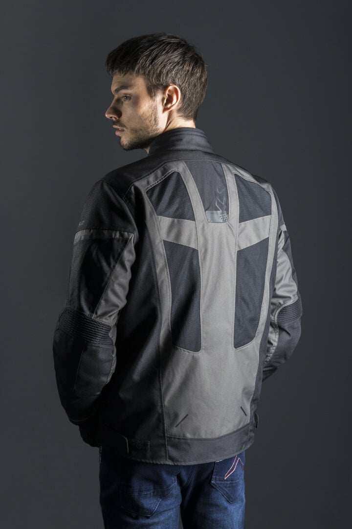 LS2 Scout Chaqueta textil de moto impermeable negro/gris oscuro XXL Figura 8
