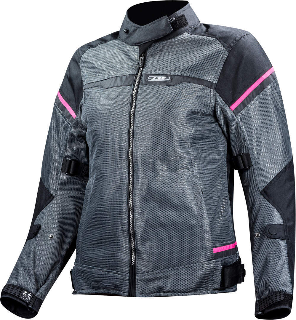 LS2 Riva imperméable dames moto textile veste Noir/Gris/Rose S Figure 1