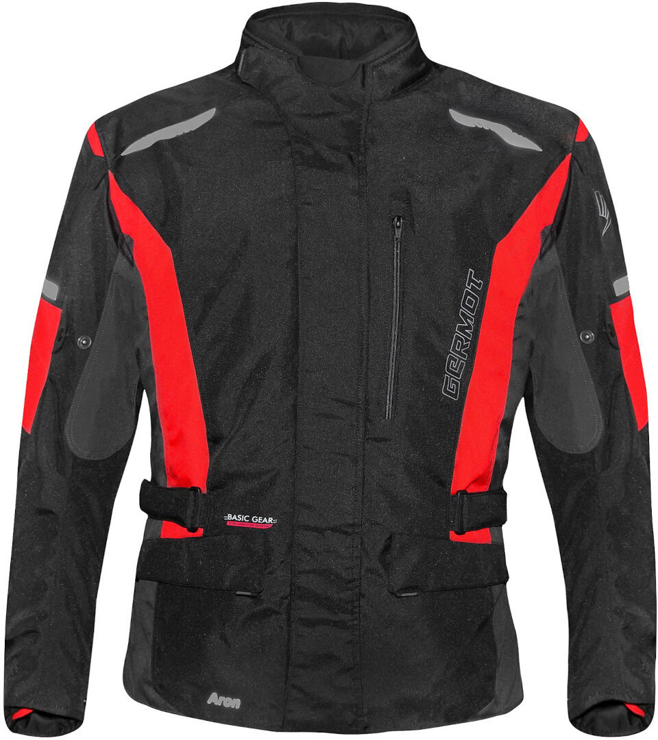 Germot Aron veste textile de moto imperméable noir/rouge L Figure 1