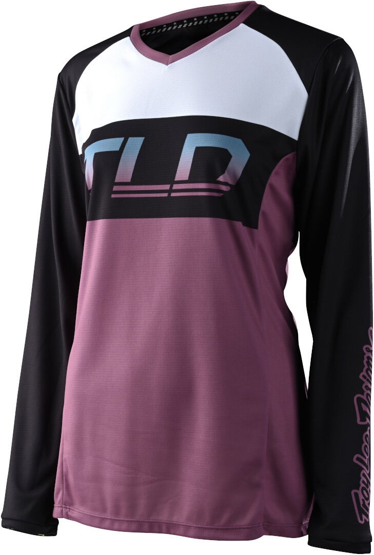 Troy Lee Designs GP Icon Dames Motorcross Jersey zwart/wit/roze M Figuur 1