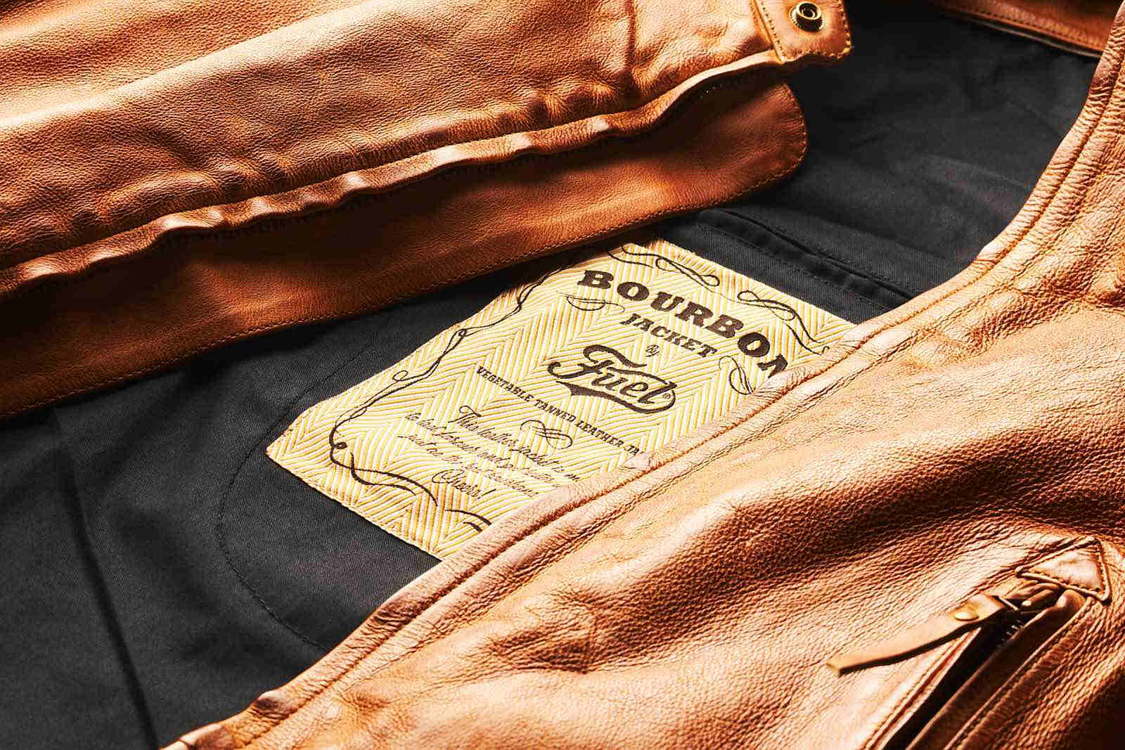 Fuel Bourbon Jachetă de piele de motocicletă M Figura 8
