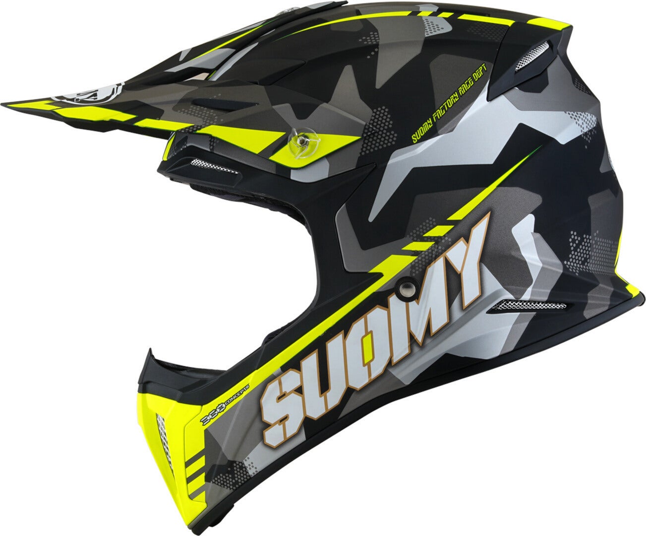 Suomy X-Wing Camouflager E06 Motocross hjelm sort/grå/gul L (59/60) Figur 5
