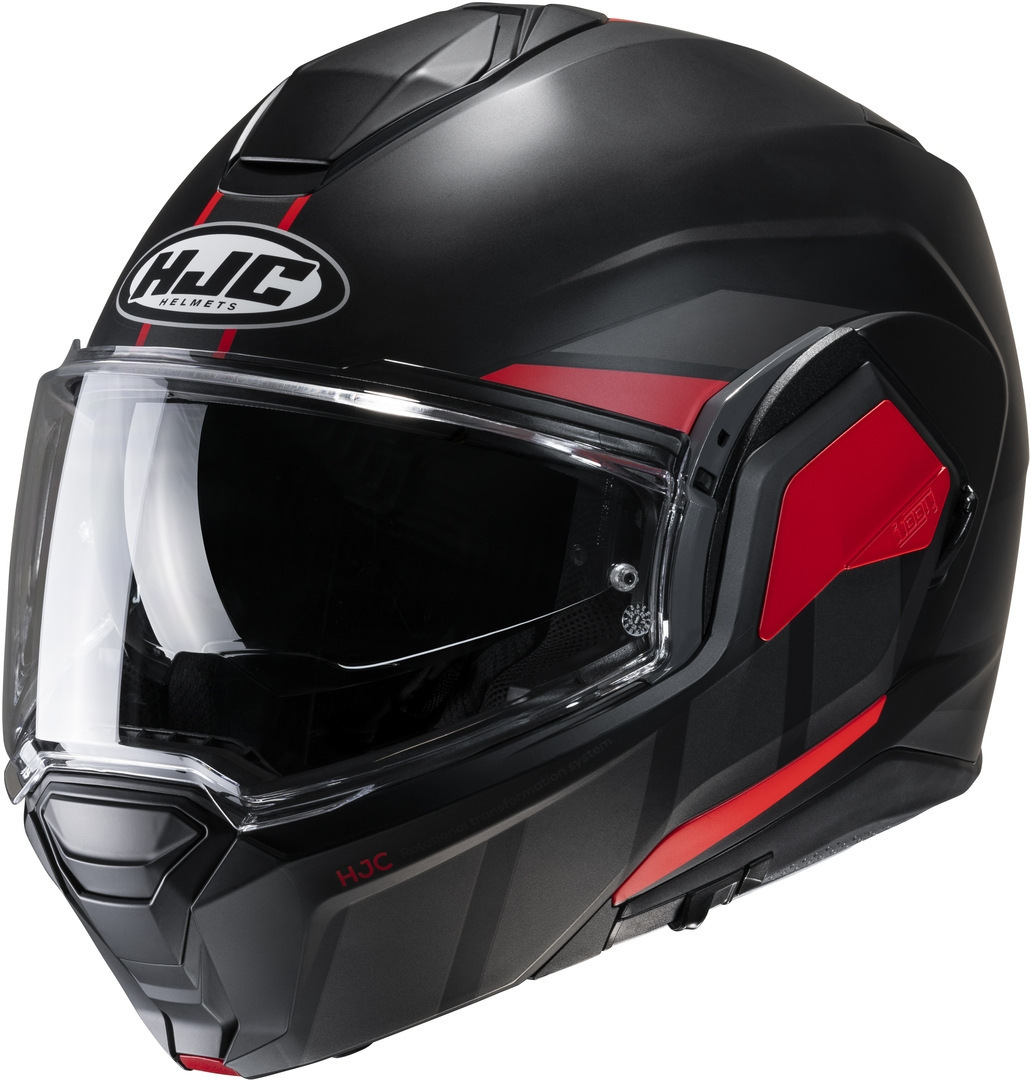 HJC i100 Beis Cască Negru/Roșu S (55/56) Figura 1