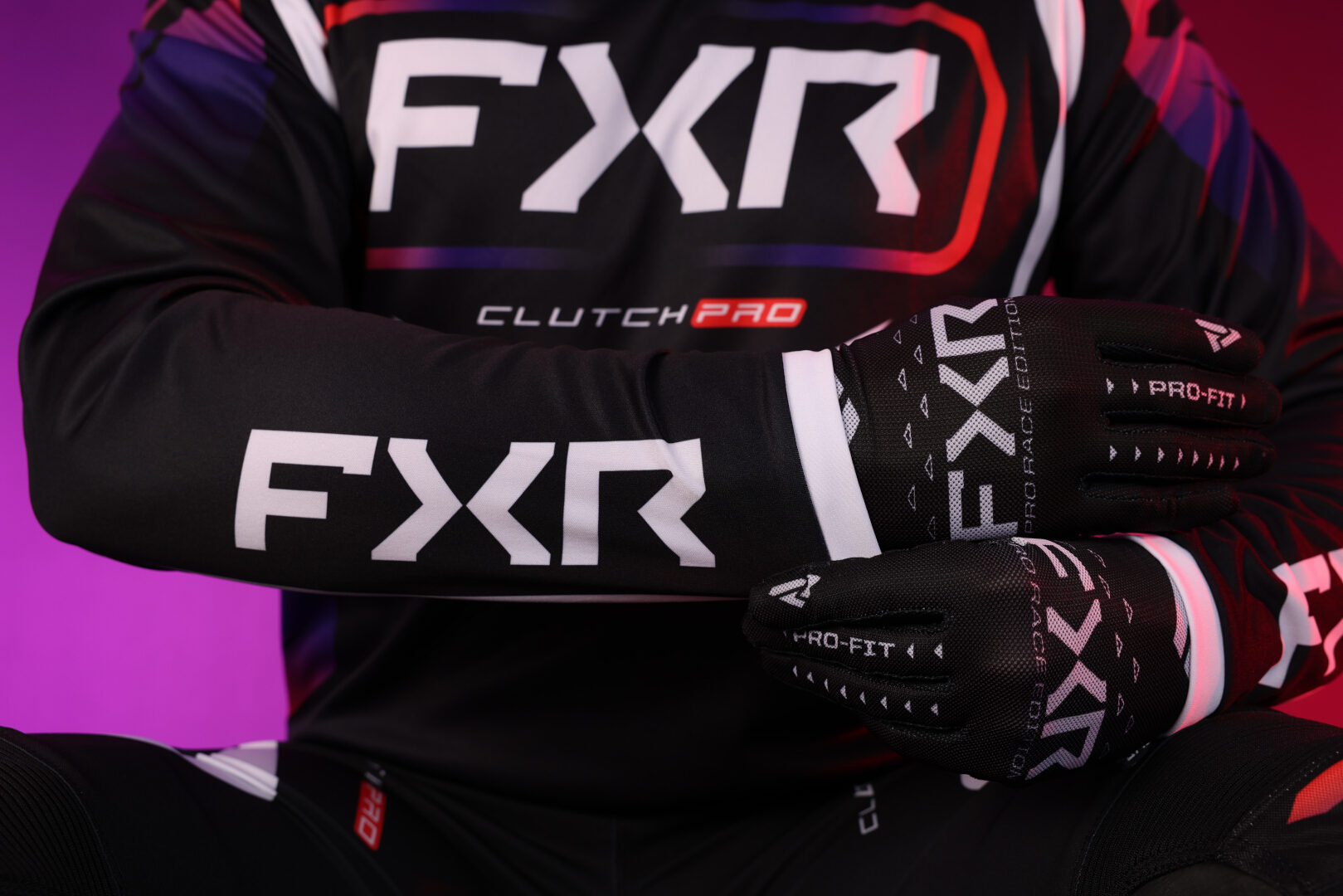 FXR Clutch Pro 2025 Motocross tröja svart/lila/röd/vit XS Figur 5