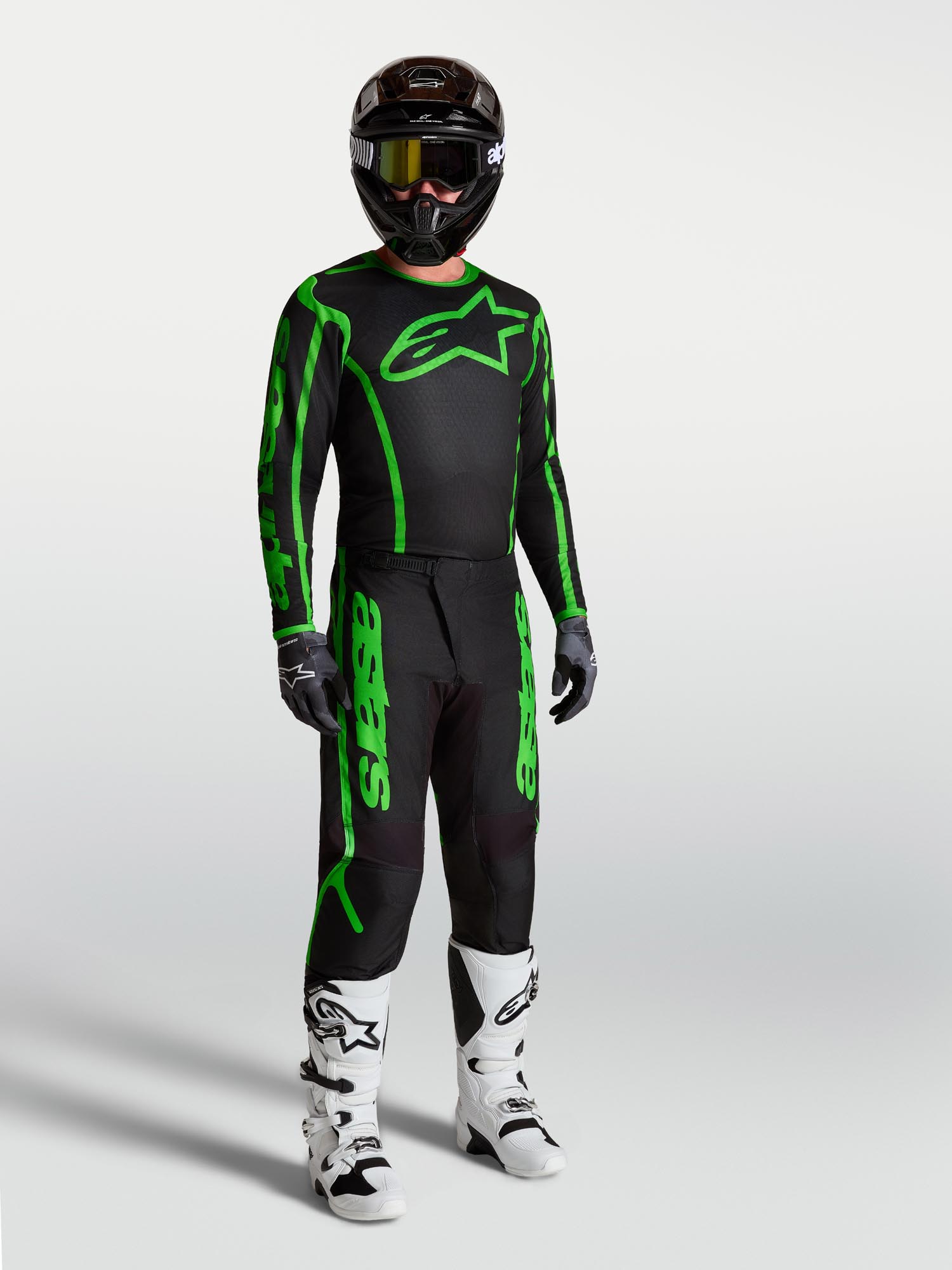 Alpinestars Fluid Apex V2 Φανέλα μοτοκρός μαύρο/νέον-πράσινο S Γράφημα 3